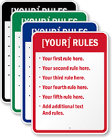 Custom Rules Sign