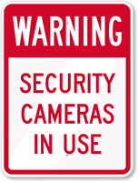 Warning   Security Cameras In Use Sign