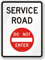 Service Road Sign