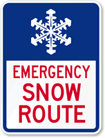 Snow Route Sign