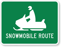 Snowmobile Route Sign