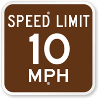 Speed Limit 10 MPH Sign