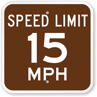 Speed Limit 15 MPH Sign