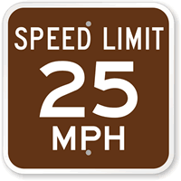 Speed Limit 25 MPH Sign