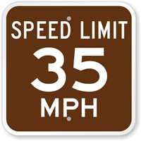 Speed Limit 35 MPH Sign