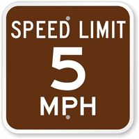 Speed Limit 5 MPH Sign