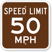 Speed Limit 50 MPH Sign