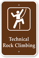 Technical Rock Climbing  Campground & Park Sign