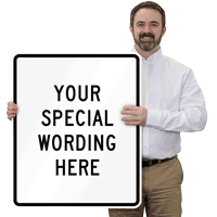 Customizable Vertical Template Parking Sign