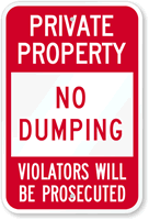 Private Property   Violators Will Be Prosecuted Sign