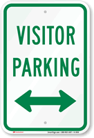 Visitor Parking Sign (arrow pointing left and right)