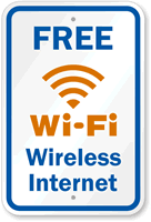 Free Wi Fi Wireless Internet Sign