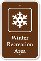 Winter Recreation Area  Campground & Park Sign