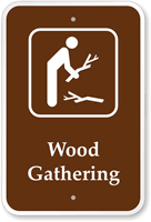 Wood Gathering  Campground Guide & Park Sign