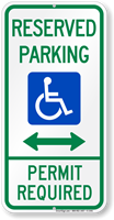 Reserved Parking Permit Required Sign