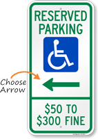 Missouri Reserved Accessible Parking Sign with Arrow