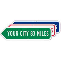 Add Your Custom City Left Arrow Sign