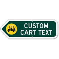 Add Your Custom Cart Text Right Arrow Sign