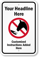 Add Your Instructions Custom Do Not Feed The Horse Sign