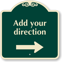 Add Your Parking Direction Custom SignatureSign