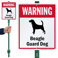 Warning Beagle Guard Dog LawnBoss™ Signs