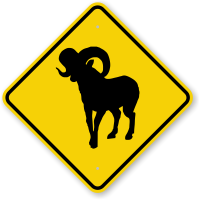 Bighorn Sheep Animal Crossing Sign