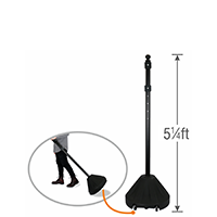 Standard Black Base Roll 'n' Pole Sign Holder