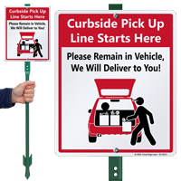 Curbside Pickup LawnBoss Sign