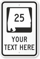 Custom Alabama Highway Sign