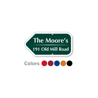 Custom Arrow Sign with Name and House Address