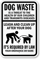 Clean Up After Your Dog Signs | Clean Up Dog Poop Signs (from $5)