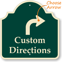Customizable Directions Palladio Sign Ahead Arrow