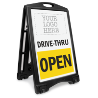 Custom Drive-Thru Open Sidewalk Sign