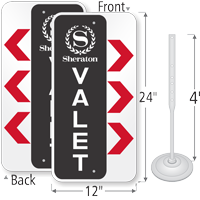 Custom Valet Parking Sign And Post Kit