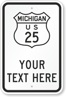 Custom Michigan Highway Sign