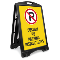 Custom No Parking Sidewalk Sign Insert