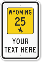 Custom Wyoming Highway Sign