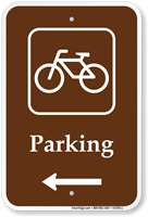 Parking Bike Bicycle Left Arrow Sign