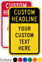 Design Own Industrial Sign With Heading and Text