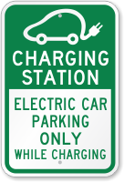 Charging Station Electric Car Parking Sign