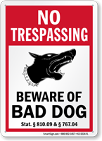 Beware of Dog Sign