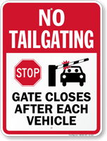 Gate Closes After Each Vehicle