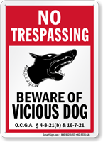 Beware of Dog Sign