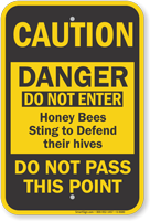 Bee Yard Warning Sign