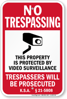 Kansas Trespassers Will Be Prosecuted Sign