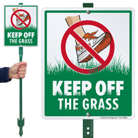 Keep Off Grass Sign