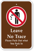 Leave No Trace Campground Sign