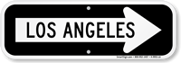 Los Angeles City Traffic Direction Sign