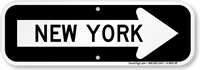 New York City Traffic Direction Sign