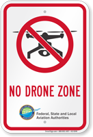 No Drone Zone Sign